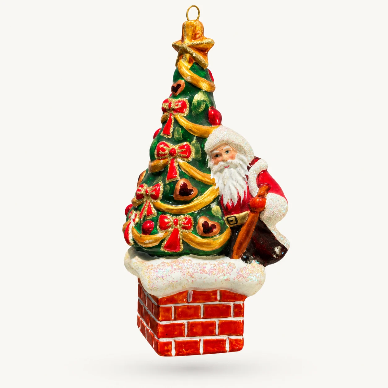 Santa's Rooftop Tree (Papier-Mâché)